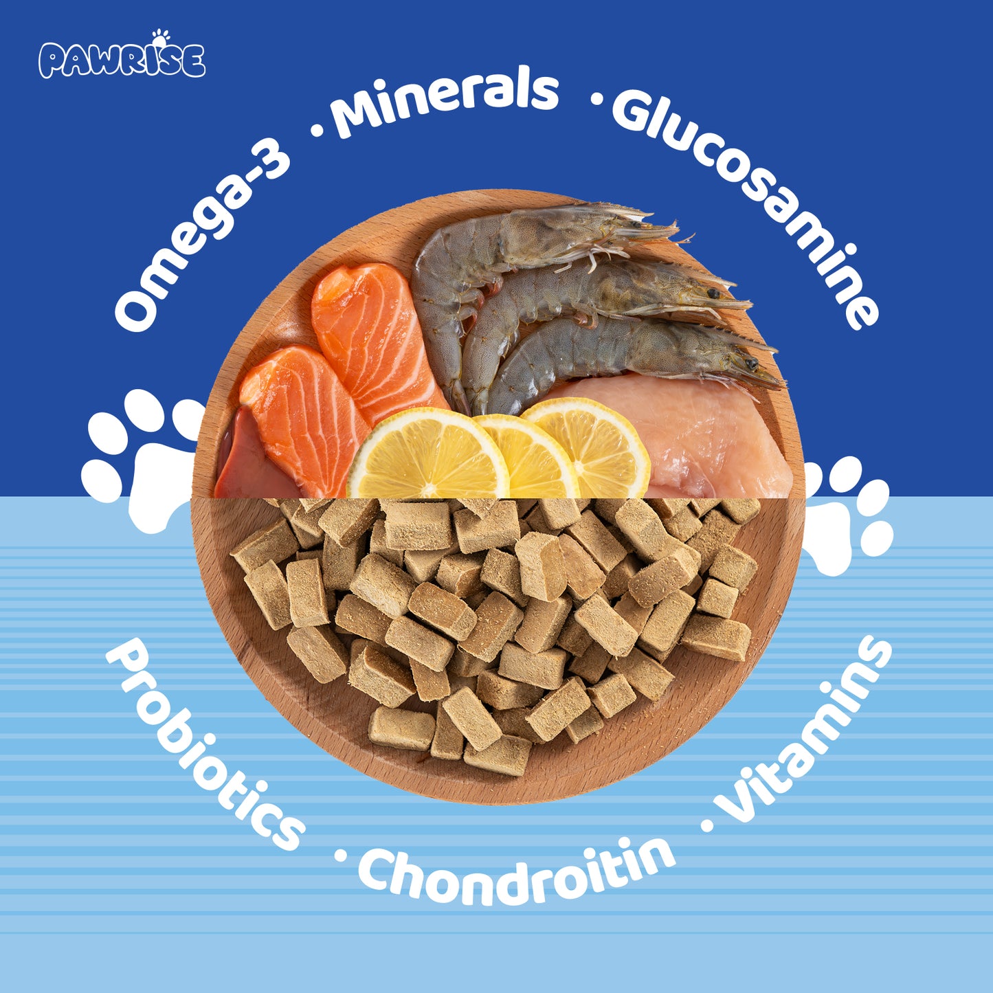 PawRise Freeze Dried Multi Vitamins Chews for Dogs